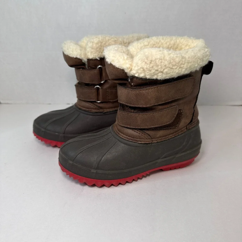 Cat & Jack Thermolite Kids Barkley Duck Boots Faux Fur Lined Toddler Size 8